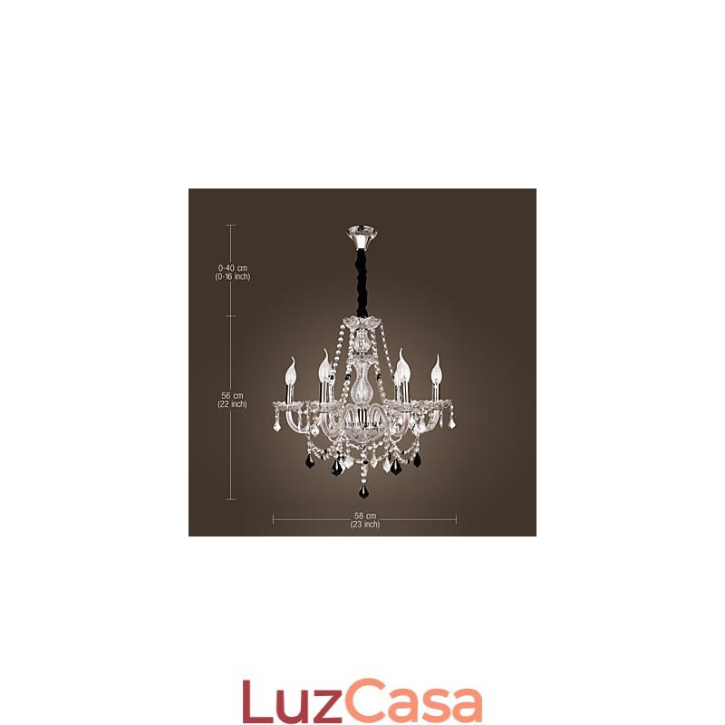 Lustre de Cristal Rústico Lodge Outros Vidros