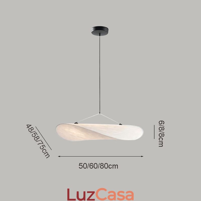 Luminária de Teto Decoração de Seda Luminária Pendente Branco Quente