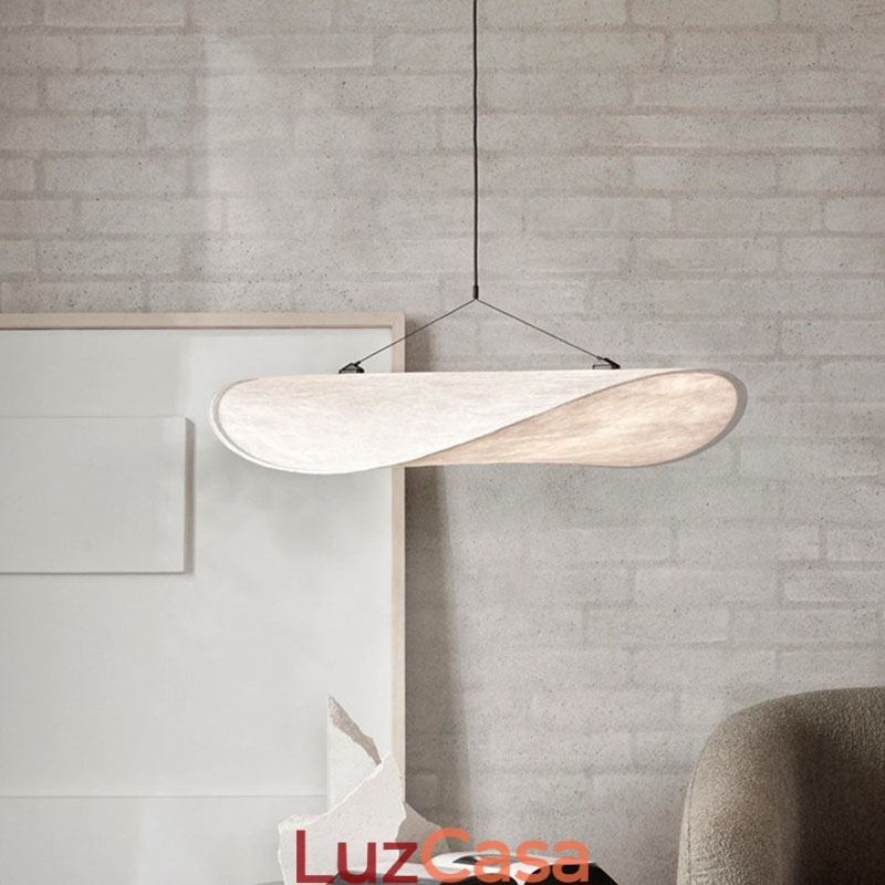 Luminária de Teto Decoração de Seda Luminária Pendente Branco Quente