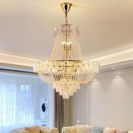 Luminária pendente de cristal Luminária de teto decorativa de luxo