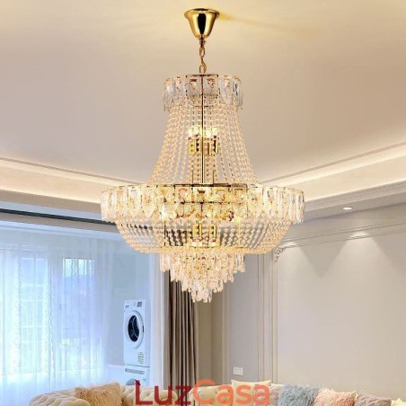 Luminária pendente de cristal Luminária de teto decorativa de luxo Luminária pendente de cristal Luminária de teto decorativa de luxo