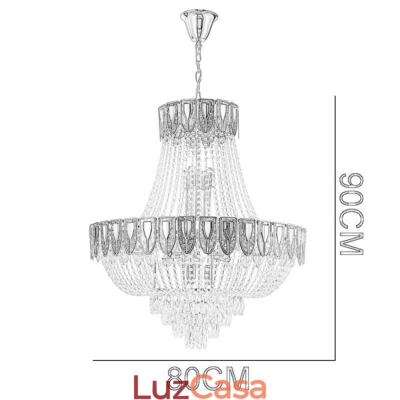 Luminária pendente de cristal Luminária de teto decorativa de luxo
