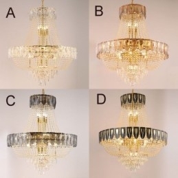 Luminária pendente de cristal Luminária de teto decorativa de luxo