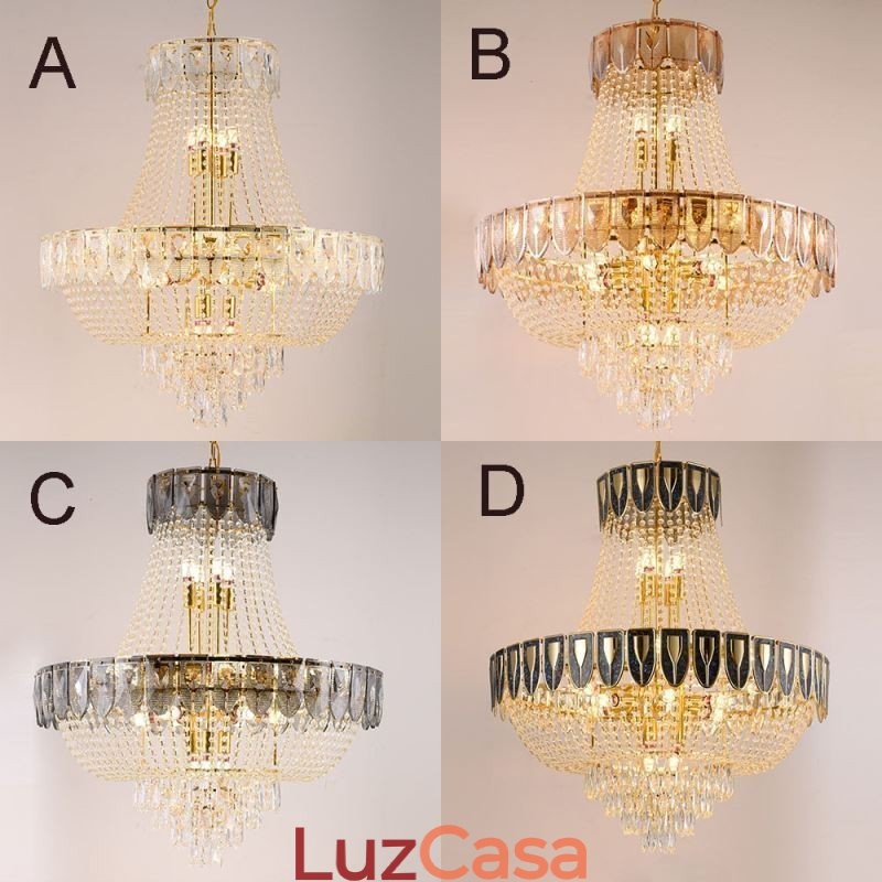 Luminária pendente de cristal Luminária de teto decorativa de luxo