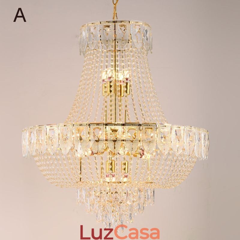 Luminária pendente de cristal Luminária de teto decorativa de luxo