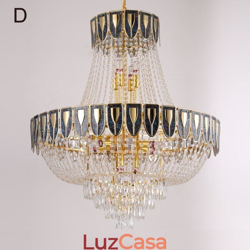 Luminária pendente de cristal Luminária de teto decorativa de luxo