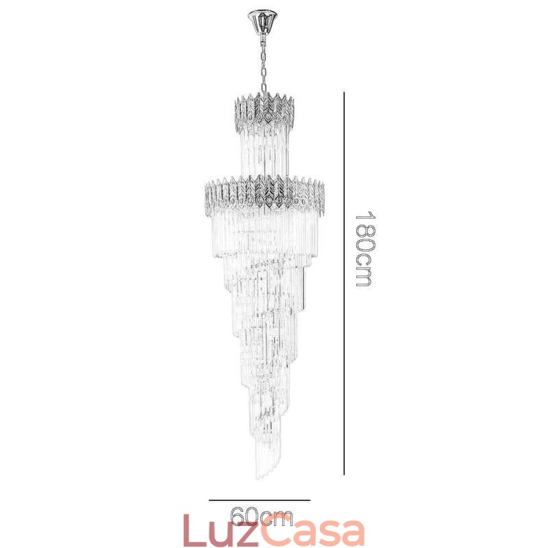 Luminária pendente de cristal dourado Luminária de teto com abajur em formato de cauda de fênix dourada galvanizada
