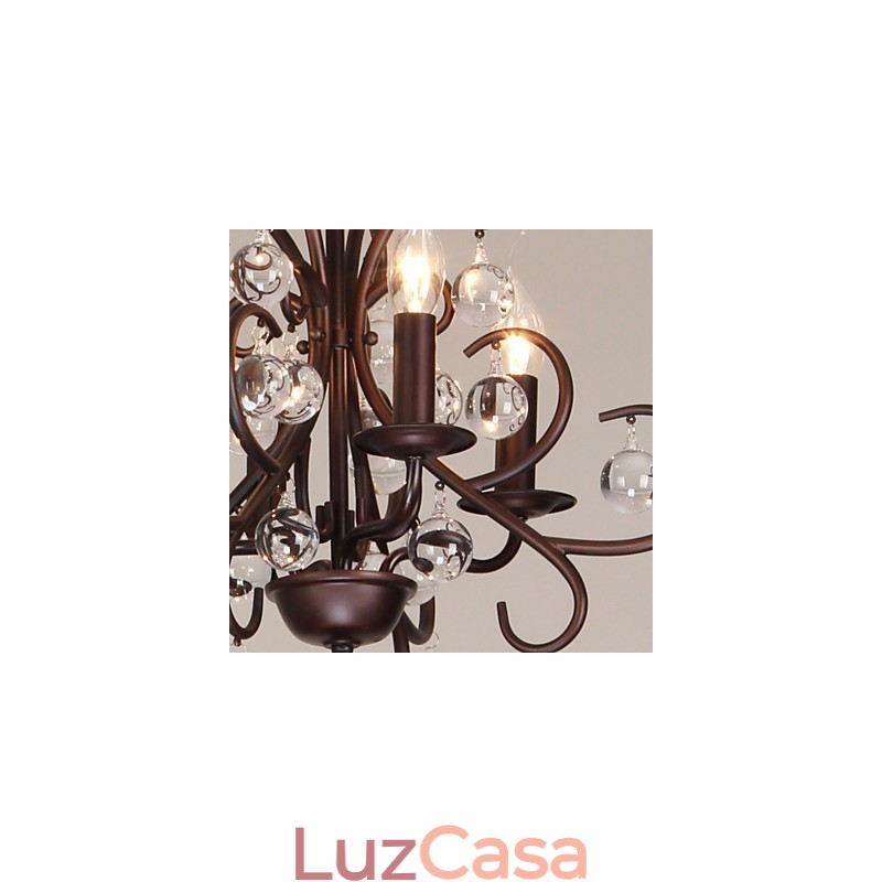 Lustre de metal com pintura clássica tradicional