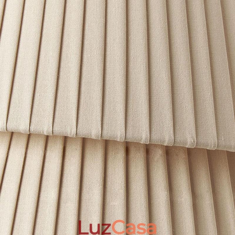 Luminária pendente estilo creme francês abajur de tecido de camada dupla luminária de teto
