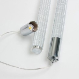 Luminária pendente de cristal cromado, conjunto de colunas, luminária de teto