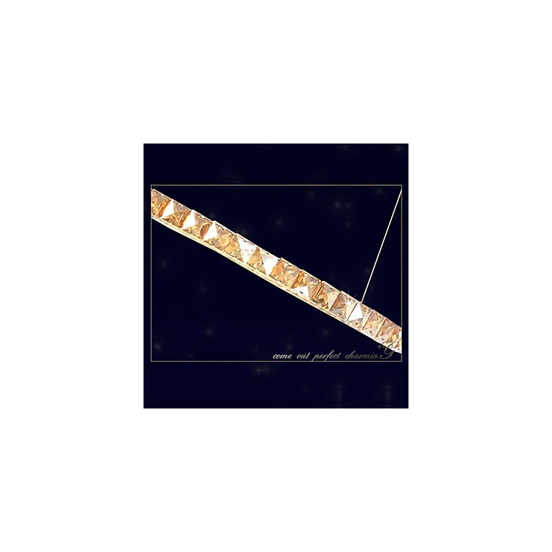 Luminárias pendentes de cristal Luminárias modernas Âmbar K9 Cristal Redondo Anel Único 30CM