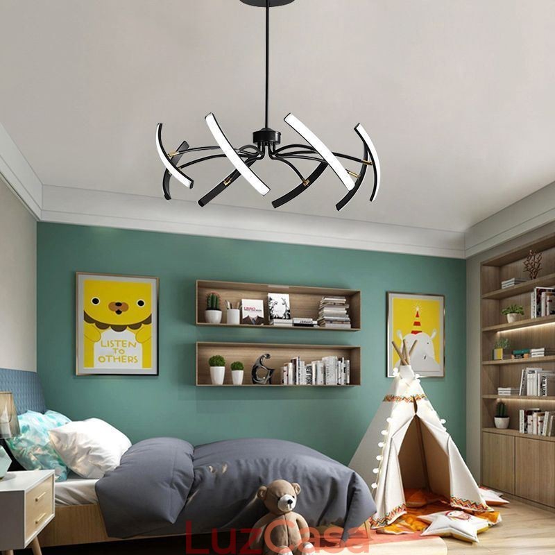 Luz pendente minimalista transformável luz de teto