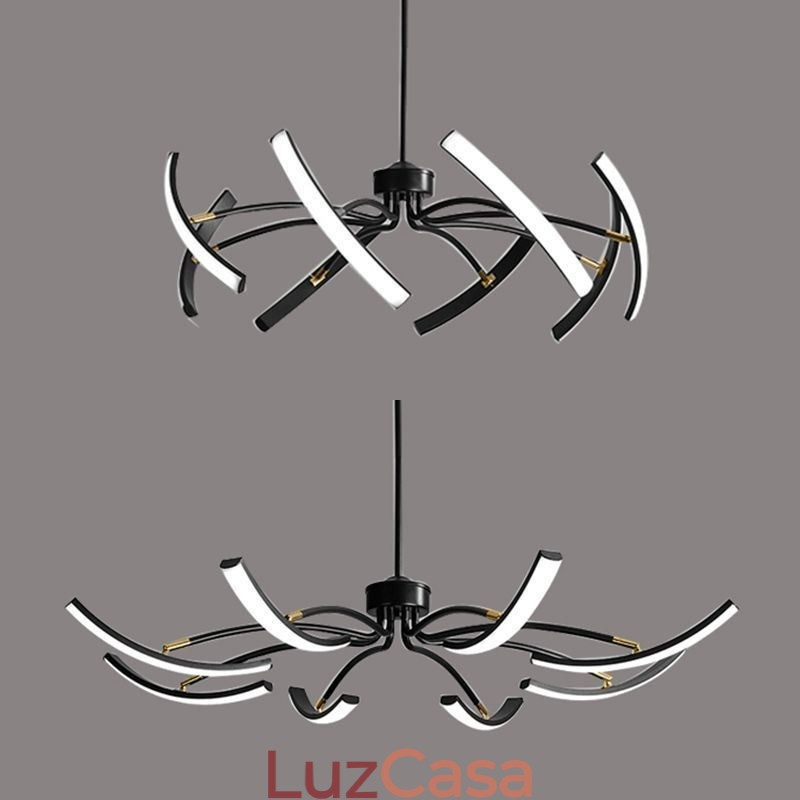 Luz pendente minimalista transformável luz de teto