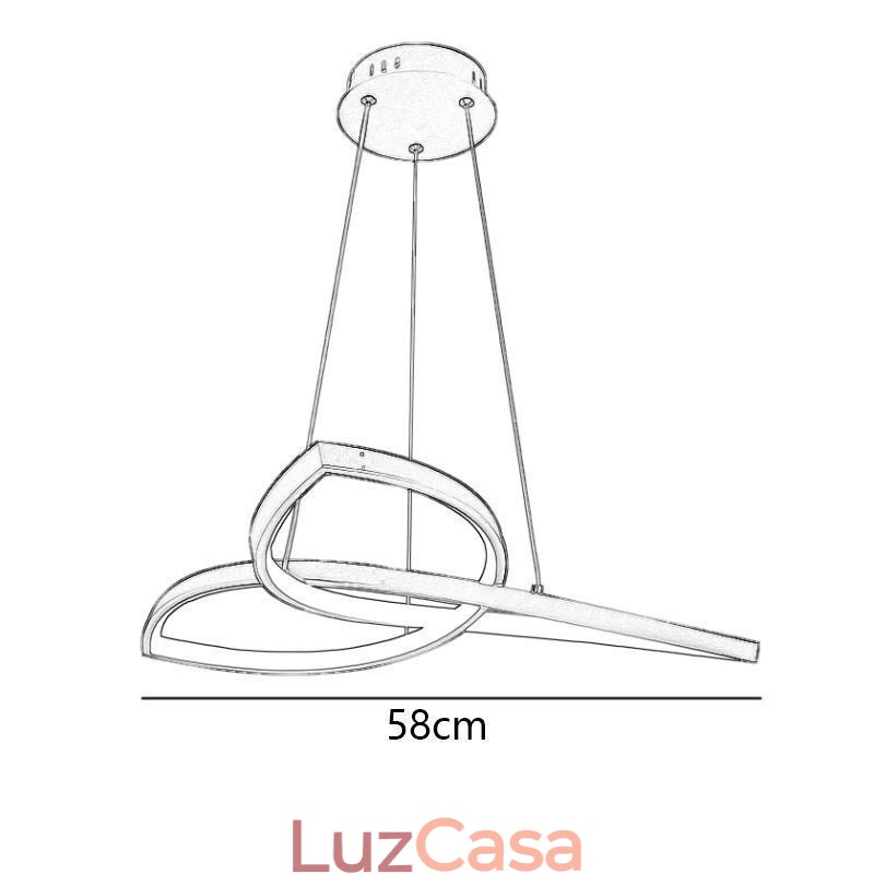 Luminária pendente minimalista Clover Ceiling Light