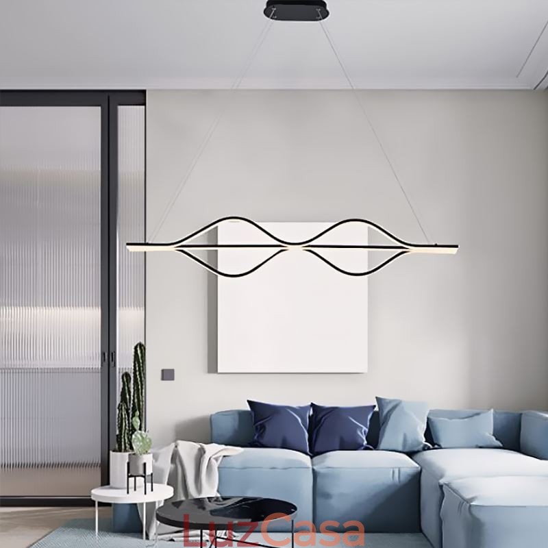 Luminária de teto minimalista pendente Wave Light