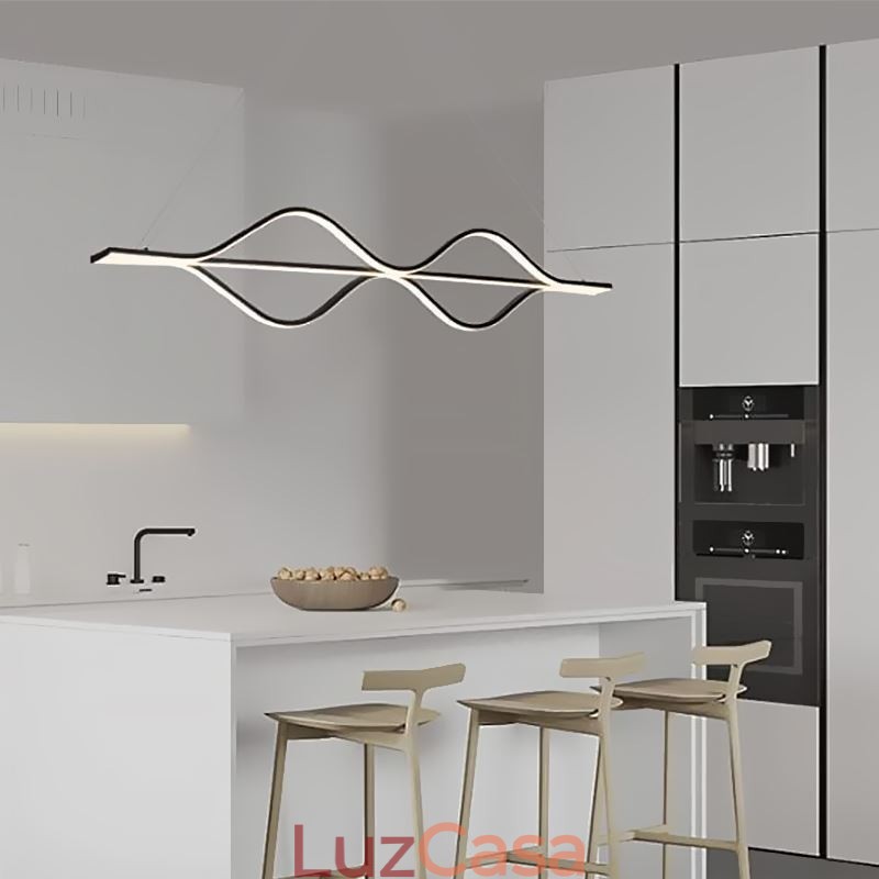 Luminária de teto minimalista pendente Wave Light