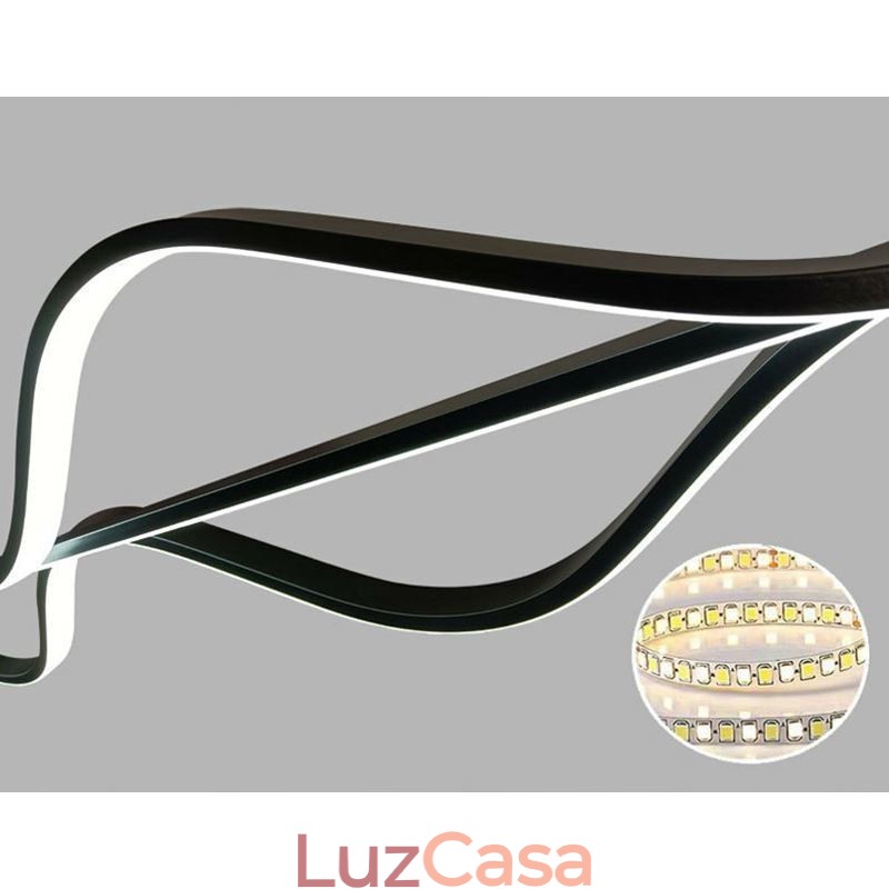 Luminária de teto minimalista pendente Wave Light