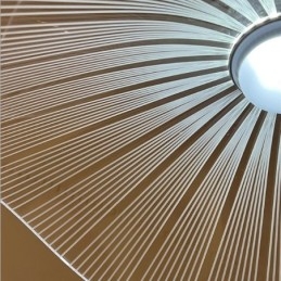 Pendente de acrílico com folha de lótus, luminária de teto