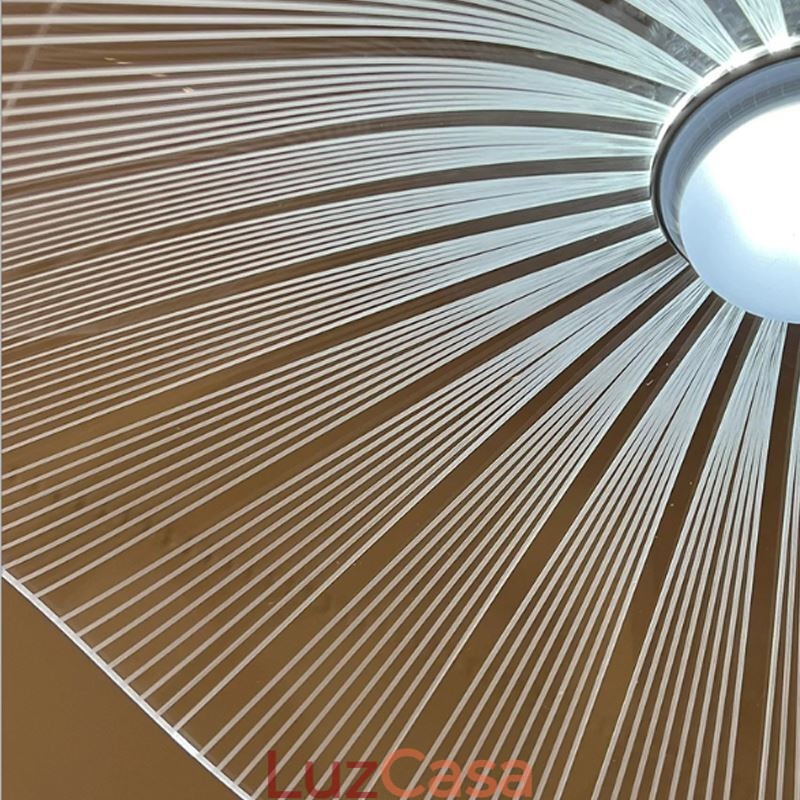 Pendente de acrílico com folha de lótus, luminária de teto