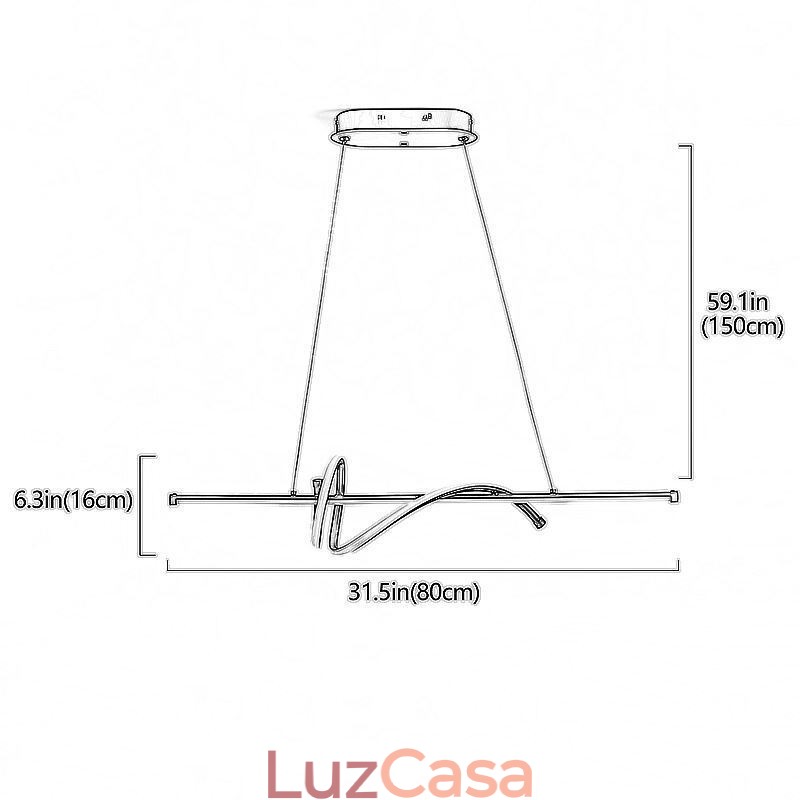 Pendente Minimalista Curto Envoltório Luz de Teto