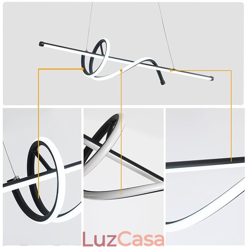 Pendente Minimalista Curto Envoltório Luz de Teto