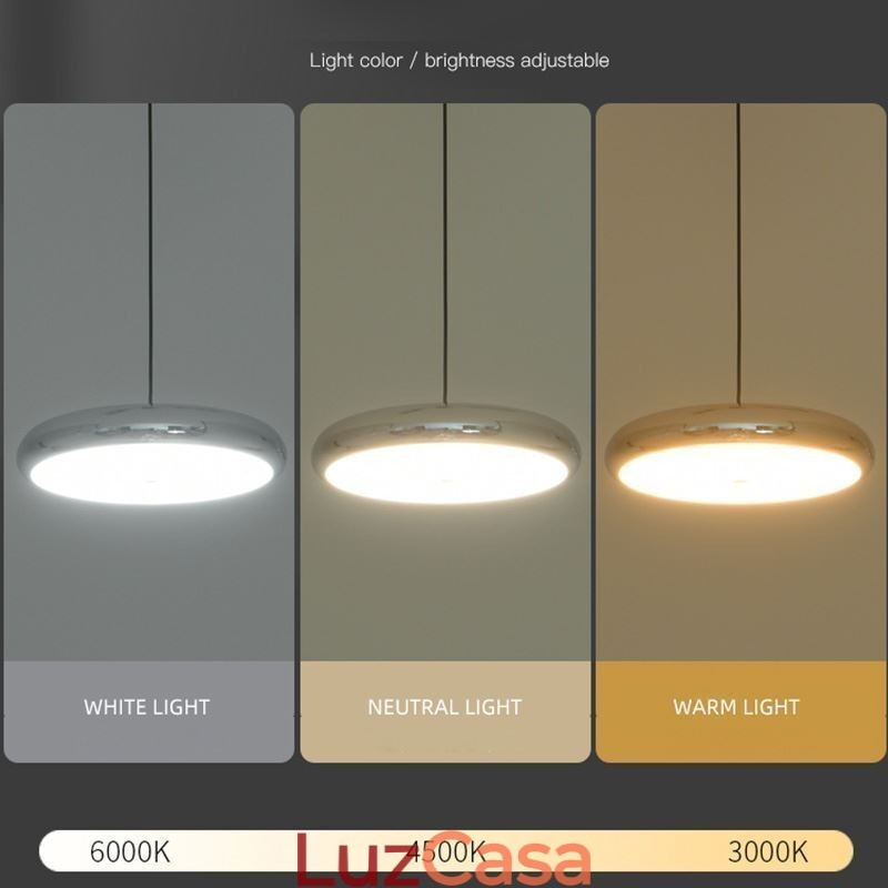 Luminária pendente com três luzes de cabeça redondas
