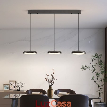 Luminária de teto com três cabeças, luminária pendente Luminária de teto com três cabeças, luminária pendente