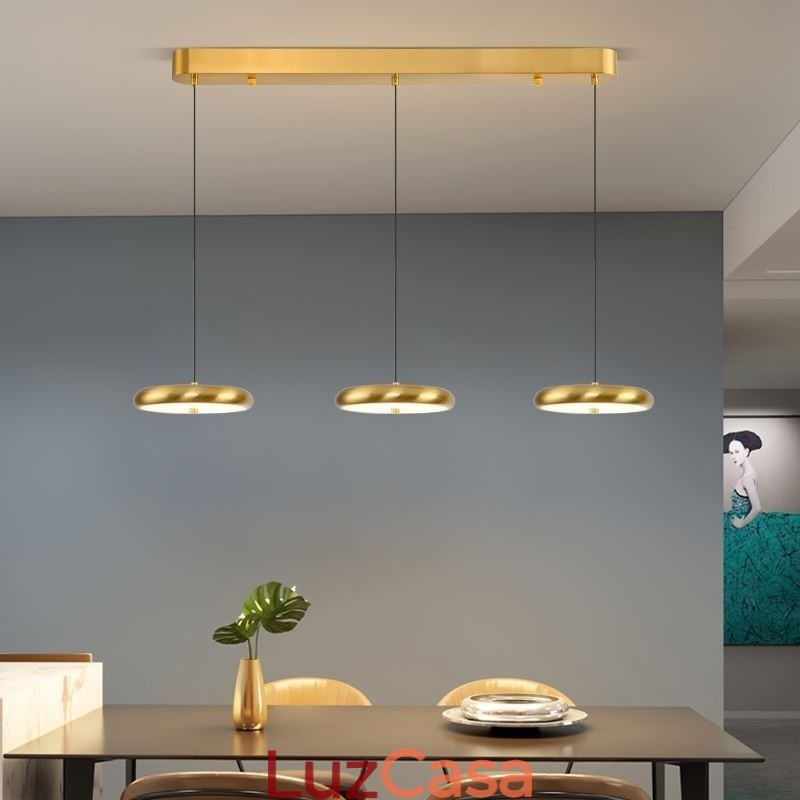 Luminária de teto com três cabeças, luminária pendente