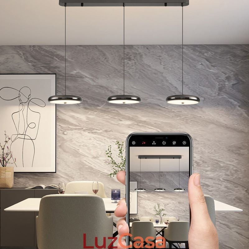 Luminária de teto com três cabeças, luminária pendente