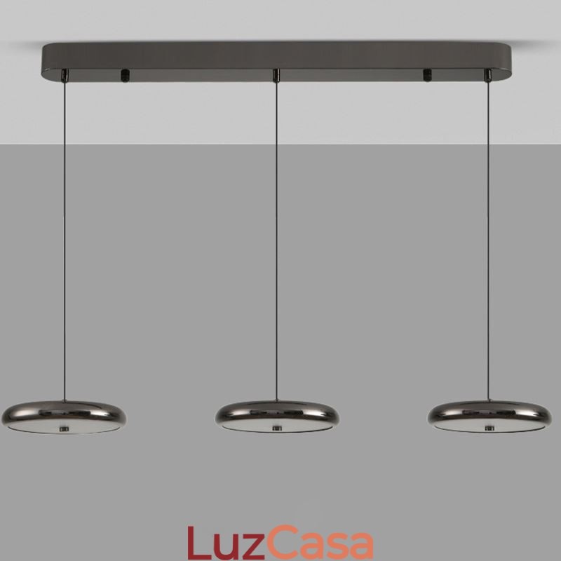Luminária de teto com três cabeças, luminária pendente