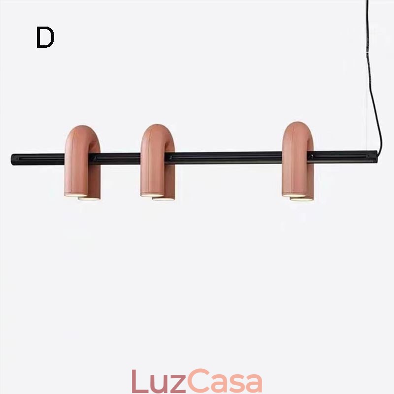 Luminária de teto em ferro forjado em forma de U Luminária pendente 90° Rotativa