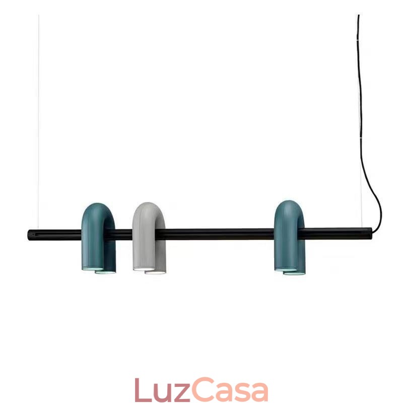 Luminária de teto em ferro forjado em forma de U Luminária pendente 90° Rotativa