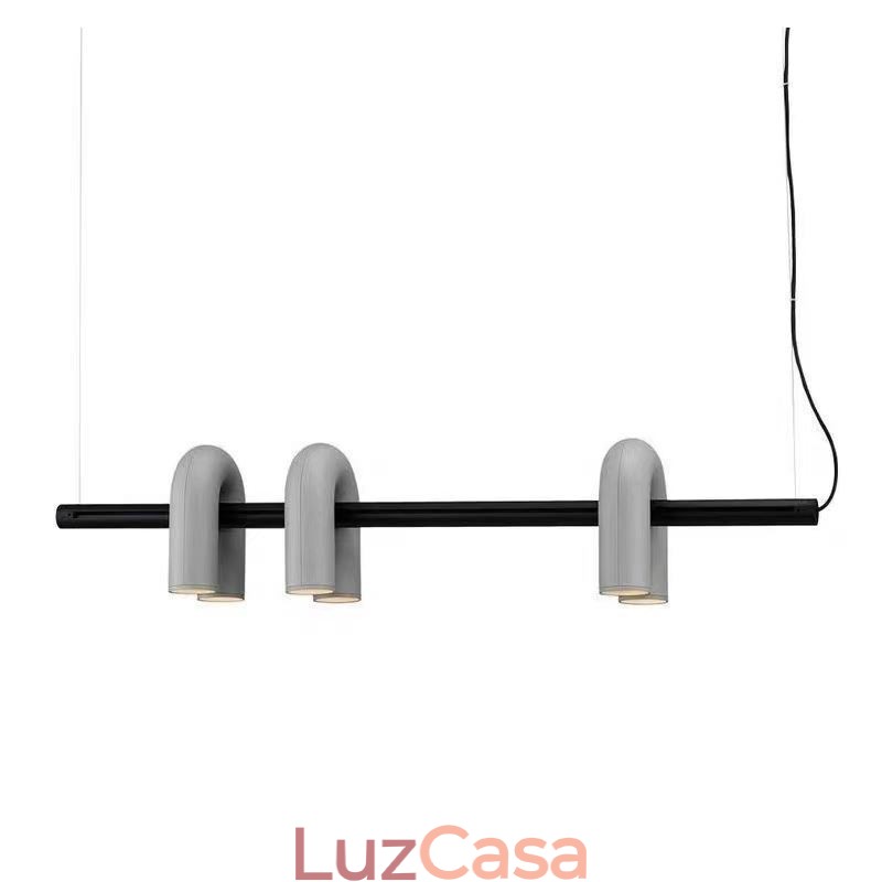 Luminária de teto em ferro forjado em forma de U Luminária pendente 90° Rotativa