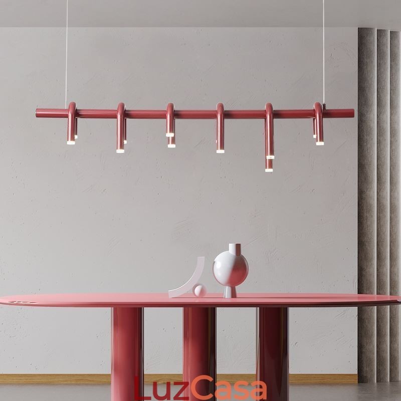 Luminária pendente em forma de U Luminária pendente decorativa