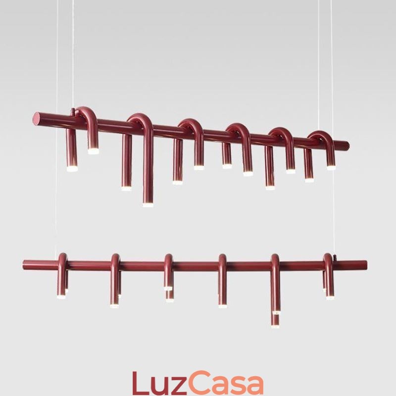 Luminária pendente em forma de U Luminária pendente decorativa