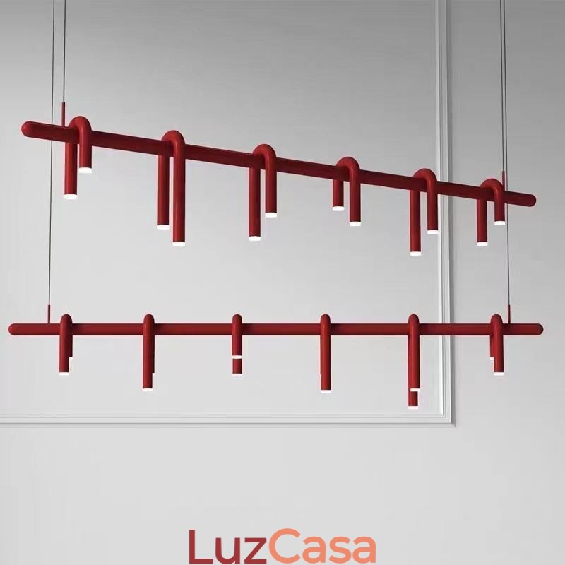Luminária pendente em forma de U Luminária pendente decorativa