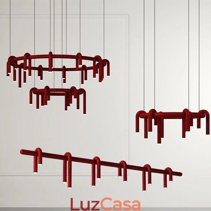 Luminária pendente em forma de U Luminária pendente decorativa