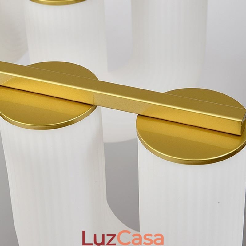 Lustre em formato de U estilo creme francês luz pendente