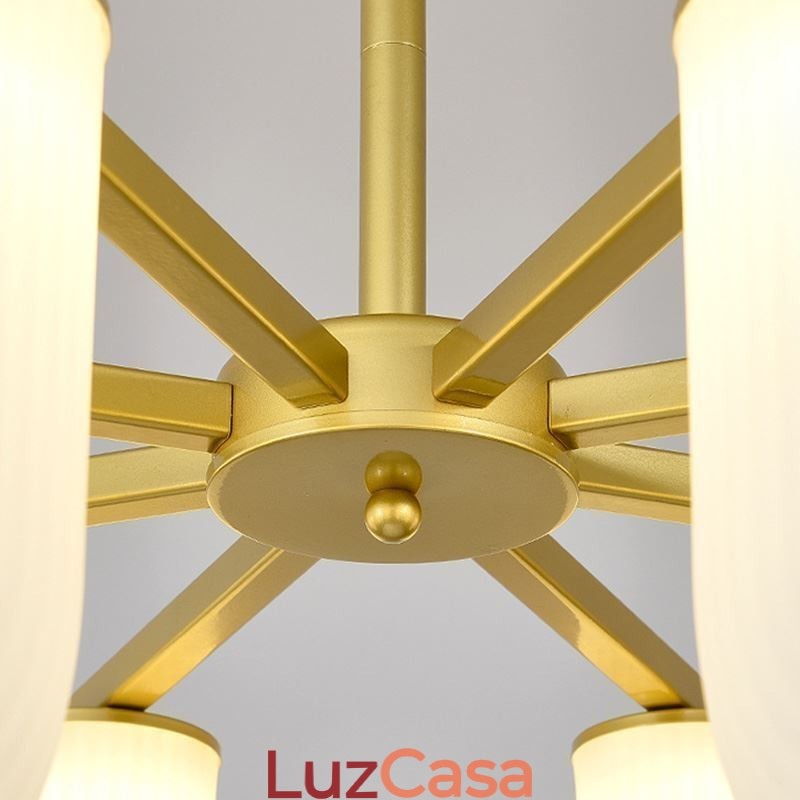 Lustre em formato de U estilo creme francês luz pendente
