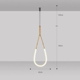 Luminária Pendente Creative Line Bambu Luminária de Teto Preto Dourado