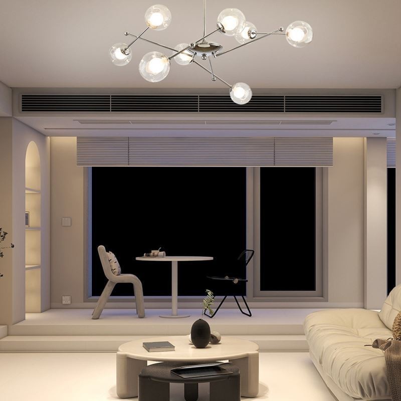 Luminária pendente de vidro estilo europeu simples Magic Beans Luminária de teto