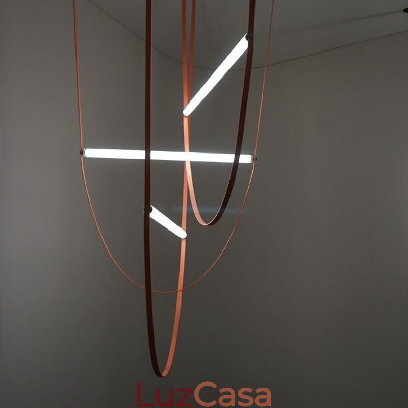 Luminária pendente europeia estilo wabi sabi cinto luz decorativa