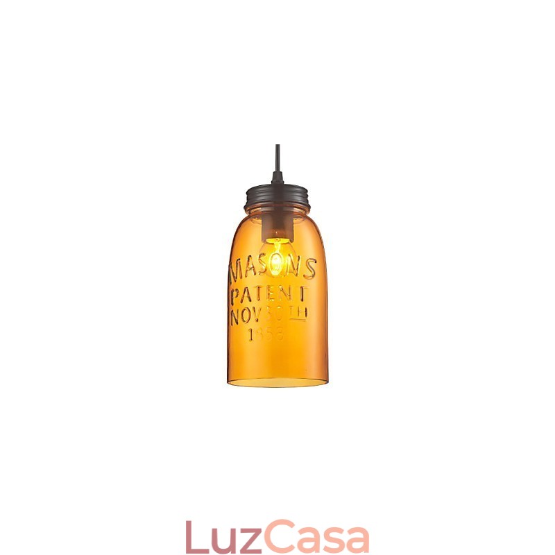Pendente 1 Luz Estilo Itália Transparente Galvanoplastia