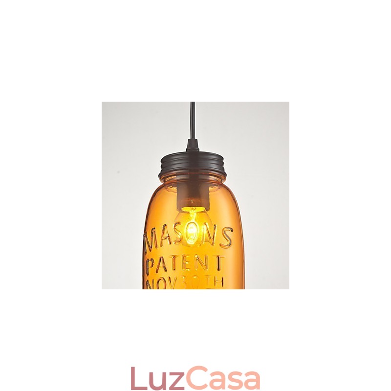 Pendente 1 Luz Estilo Itália Transparente Galvanoplastia