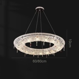 Luminária pendente de cristal moderna Luminária de teto de luxo
