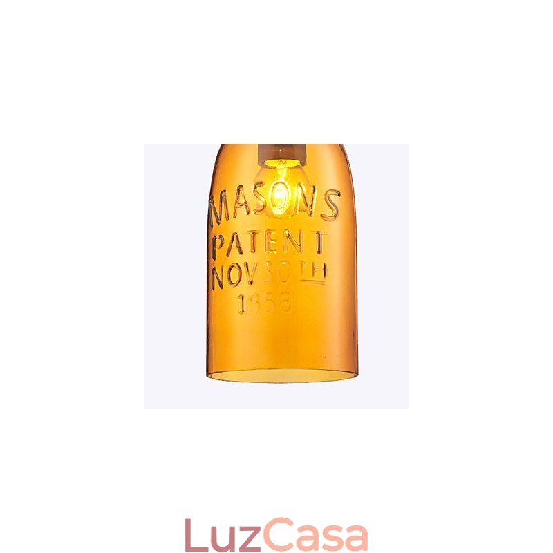 Pendente 1 Luz Estilo Itália Transparente Galvanoplastia