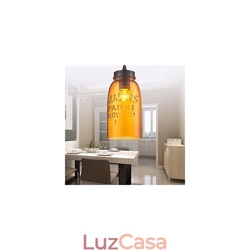 Pendente 1 Luz Estilo Itália Transparente Galvanoplastia
