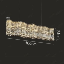 Luminária pendente de cristal longa, decoração de luxo, luz de teto
