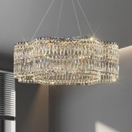 Luminária de teto de cristal moderna e simples para decoração