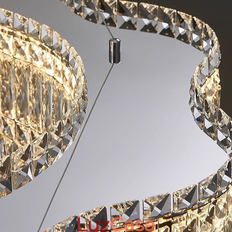 Luminária de teto de cristal moderna e simples para decoração